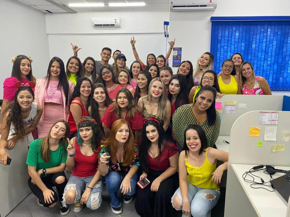 Allan durante a confraternização da equipe